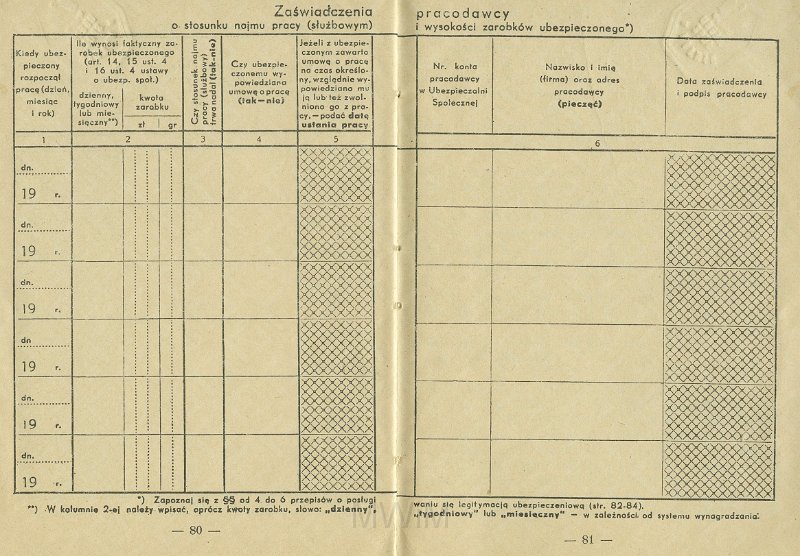 KKE 5431-43.jpg - Dok. Legitymacja ubezpieczeniowa. Legitymacja wydana przez Ubezpieczenia Społeczne w Wilnie dla Michała Katkowskiego (ur. w Taboryszkach), Wilno, 4 IV 1936 r.